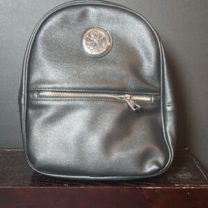 Christian Lacroix Black Leather Backpack